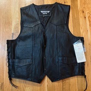 Bikers Club Leather Motorcycle vest XL